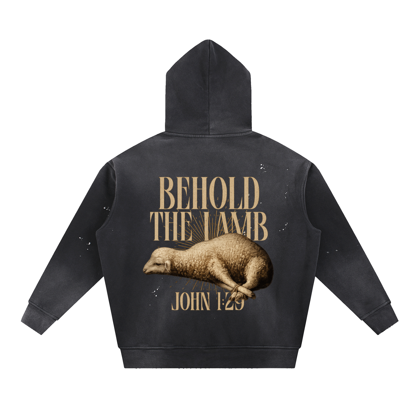 Vintage Washed Frayed Fleece Hoodie