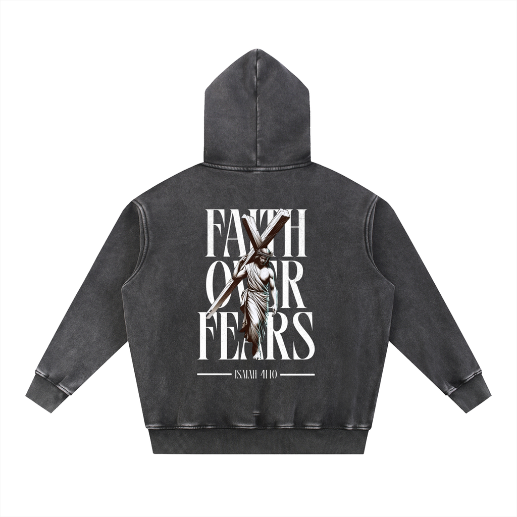 Snow Wash Fleece Oversize Hoodie