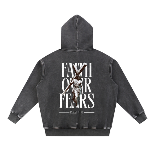 Snow Wash Fleece Oversize Hoodie