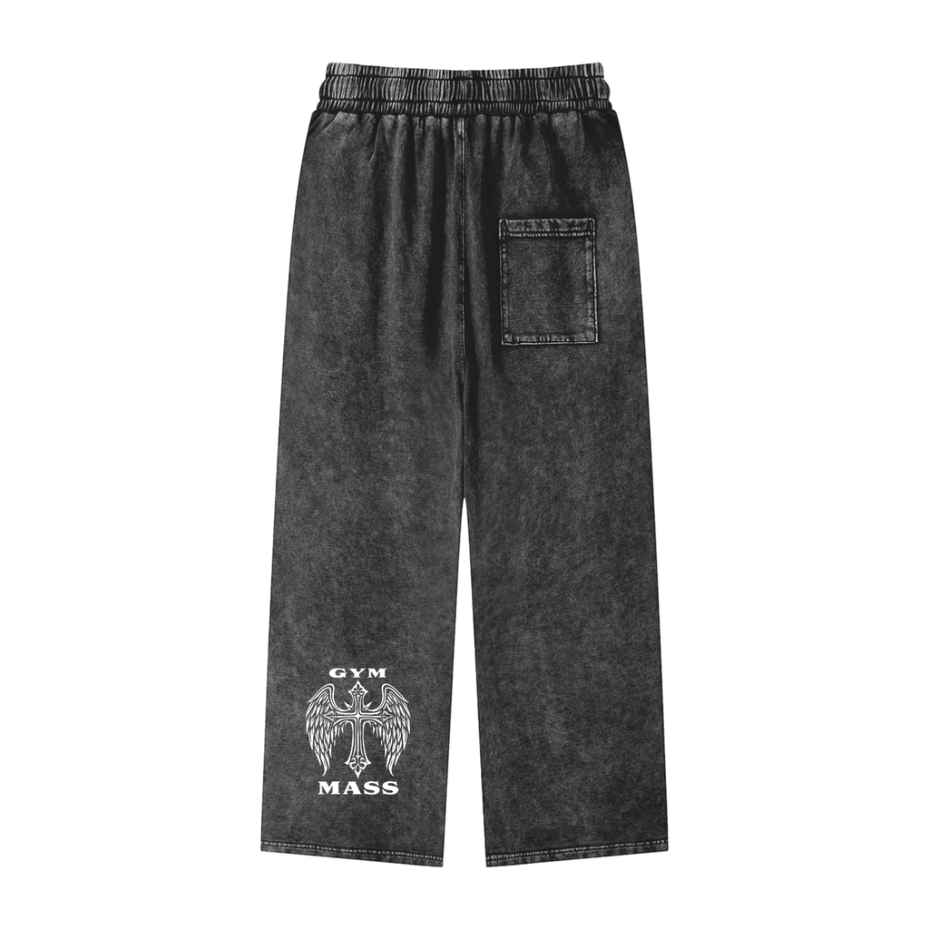 Snow Washed Straight Leg Pants