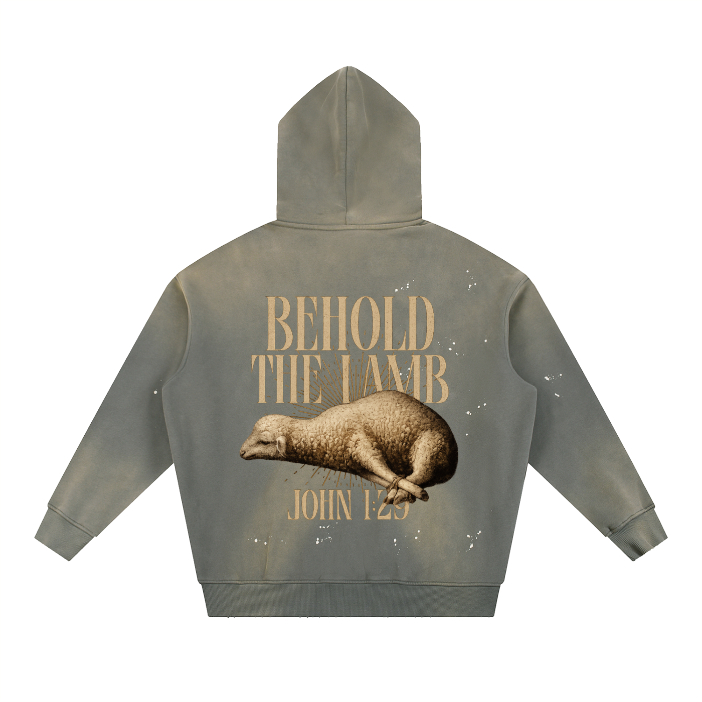 Vintage Washed Frayed Fleece Hoodie