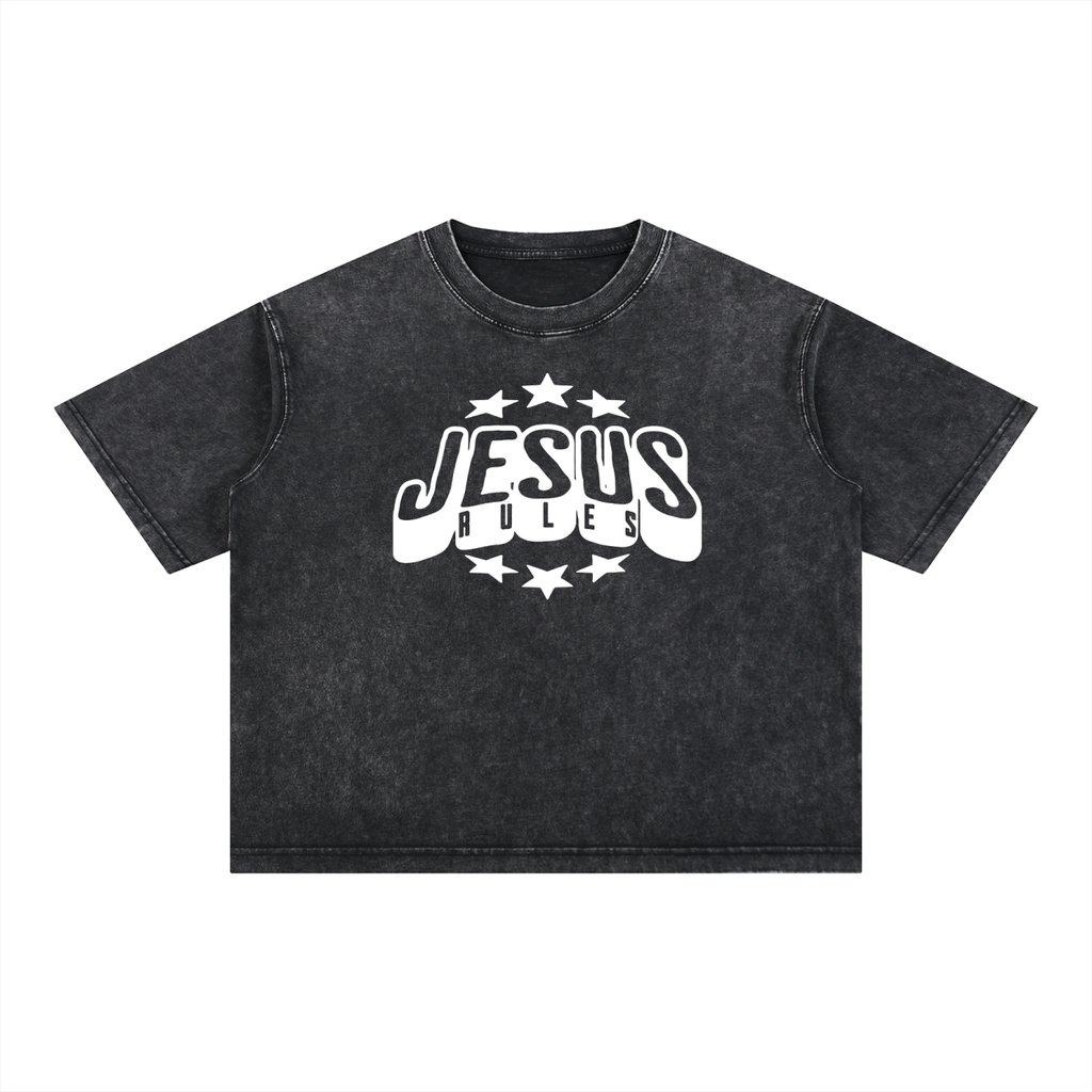 Mineral Wash Boxy Cotton T-Shirt